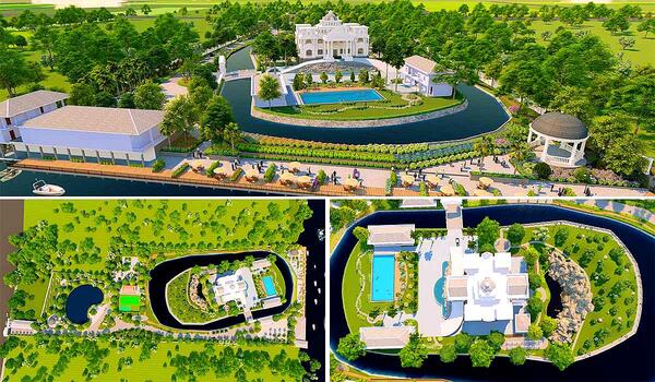 Villa landscape design and construction