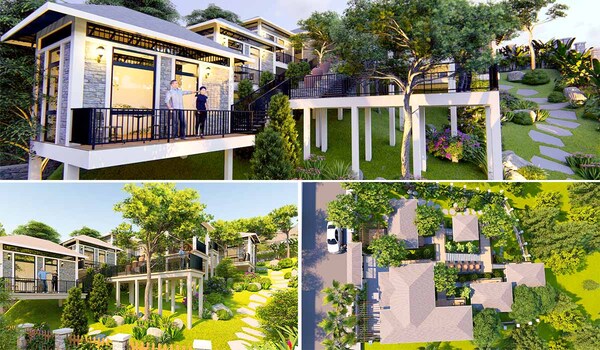 Villa landscape design and construction