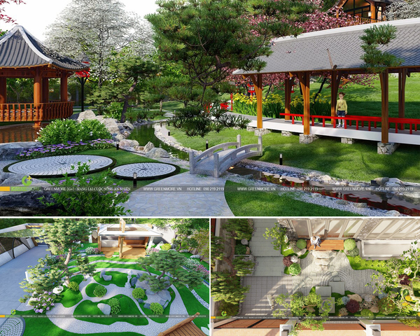 Villa garden design and construction