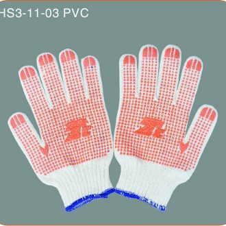 PVC-dotted knit gloves