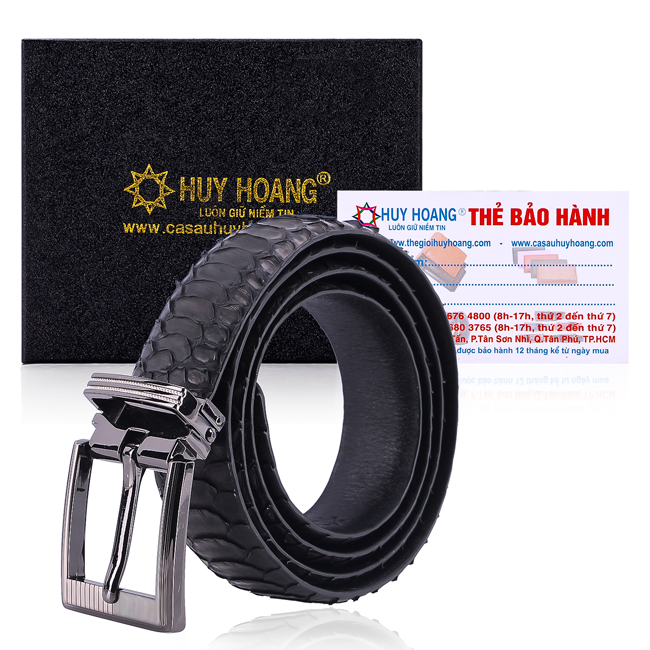 Black leather belt