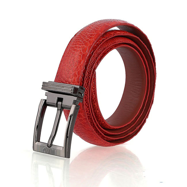 Red leather belt