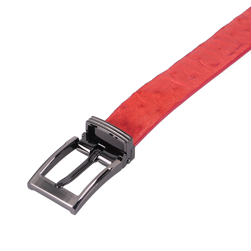Red leather belt