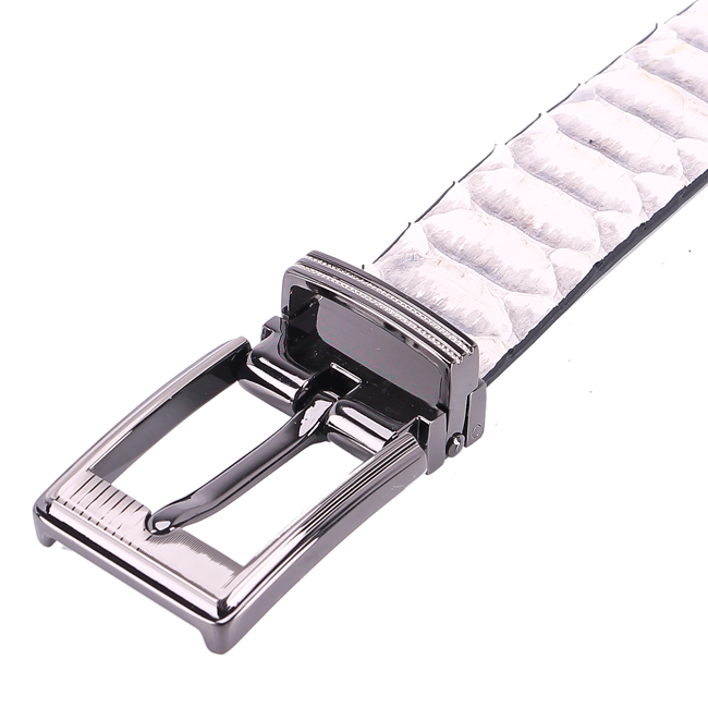 White leather belt