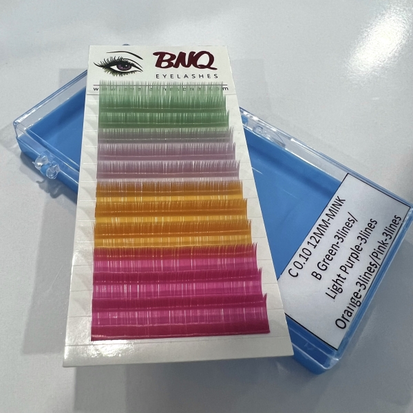Colorful eyelashes extenstion