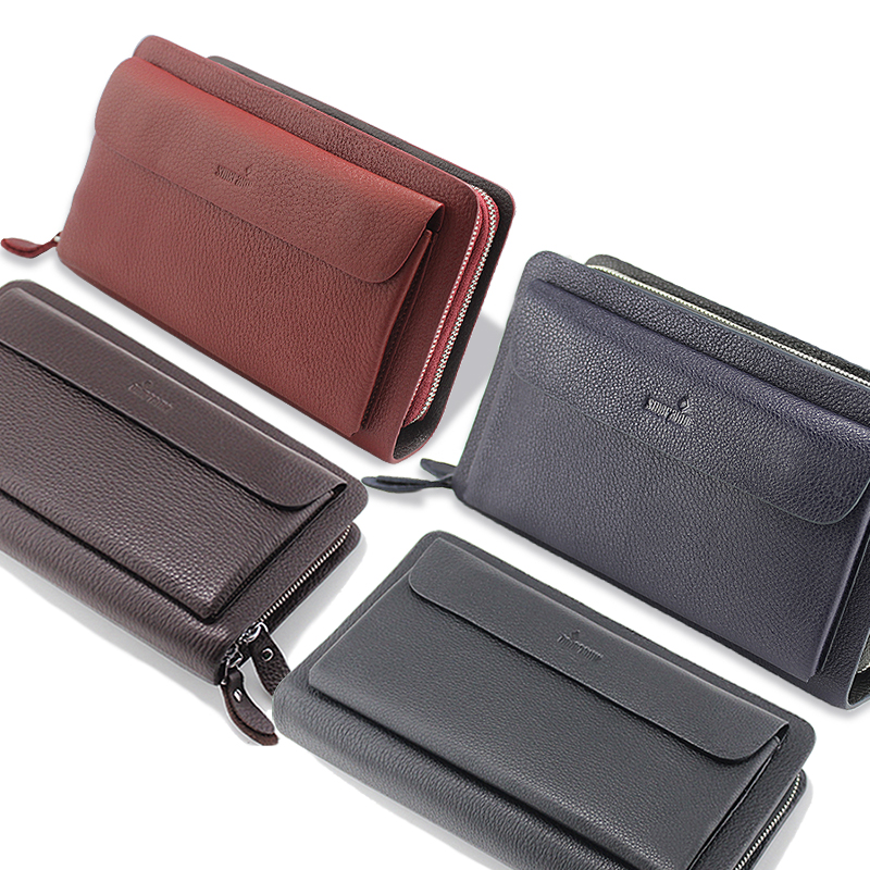 Tall Cowhide Wallet With 2 Adjustable Straps