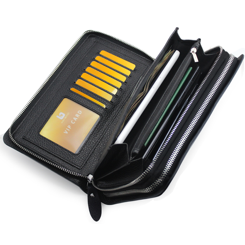 Tall Cowhide Wallet With 2 Adjustable Straps