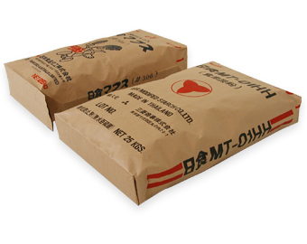 Paper bag with tape on top and bottom