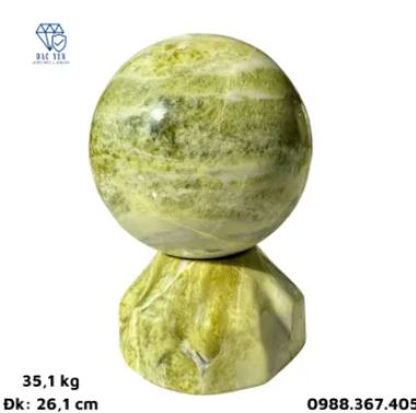 Serpentine feng shui stone ball