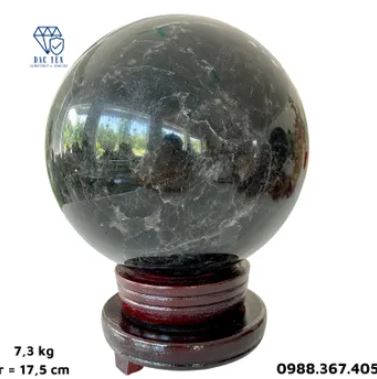 Natural black quartz stone ball