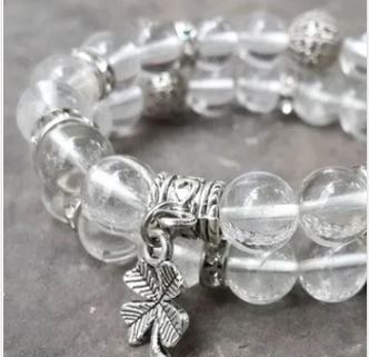 White quartz stone bracelet