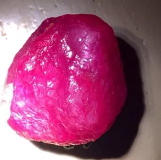 Natural pink ruby stone