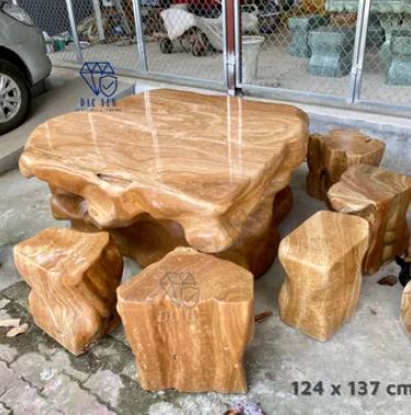 Yen Bai natural stone table & chair