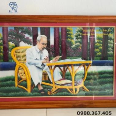 Ho Chi Minh gemstone painting