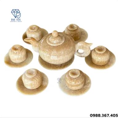 Calcite jade teapot set