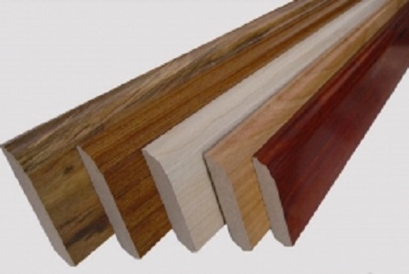Industrial wood baseboard