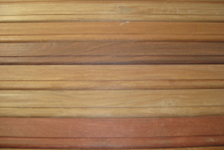Natural wood baseboard