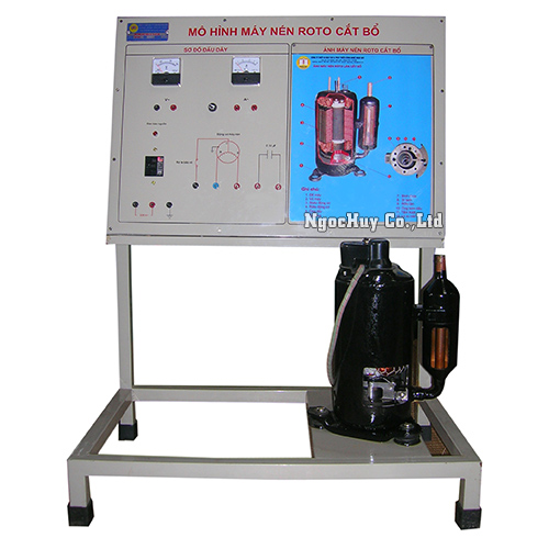 Cutaway rotor compressor model