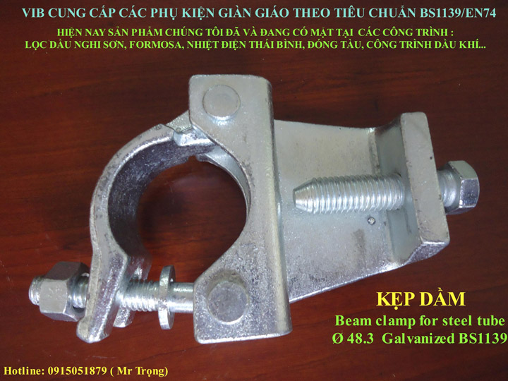 Beam clamp for steel tube
