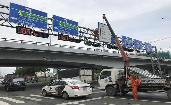 Directional sign installation