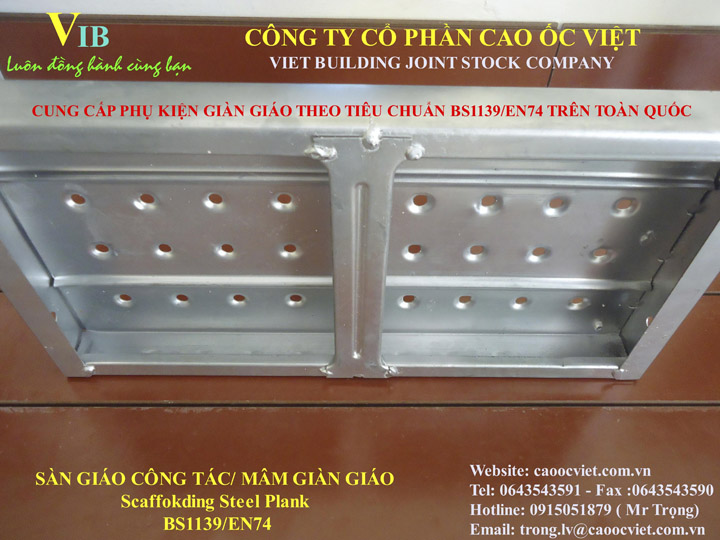 Scaffolding steel plank