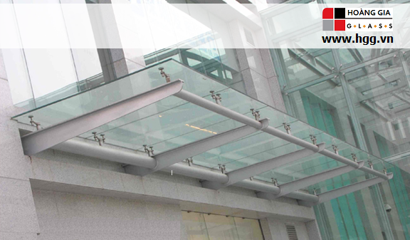 Tempered glass canopy entrances