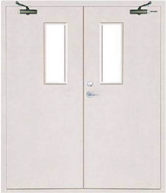 Fireproof steel door