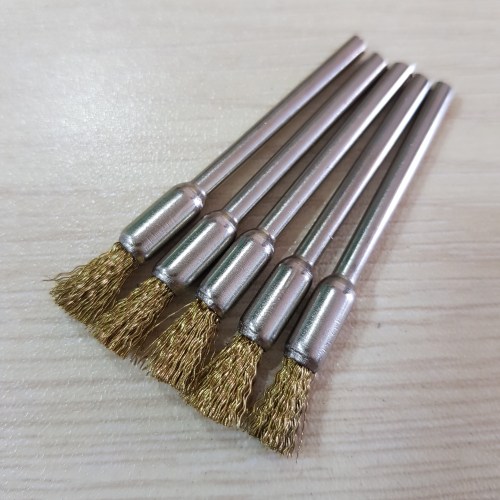 Brass wire end brush