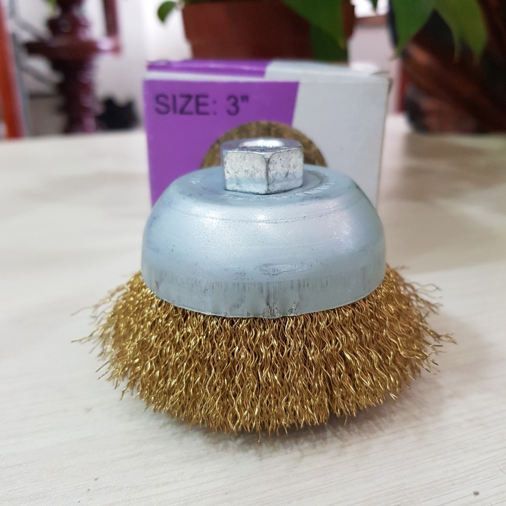 Brass wire cup brush