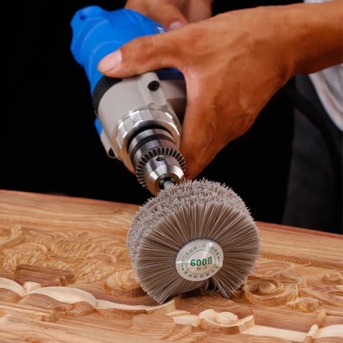 Wheel brush with shank