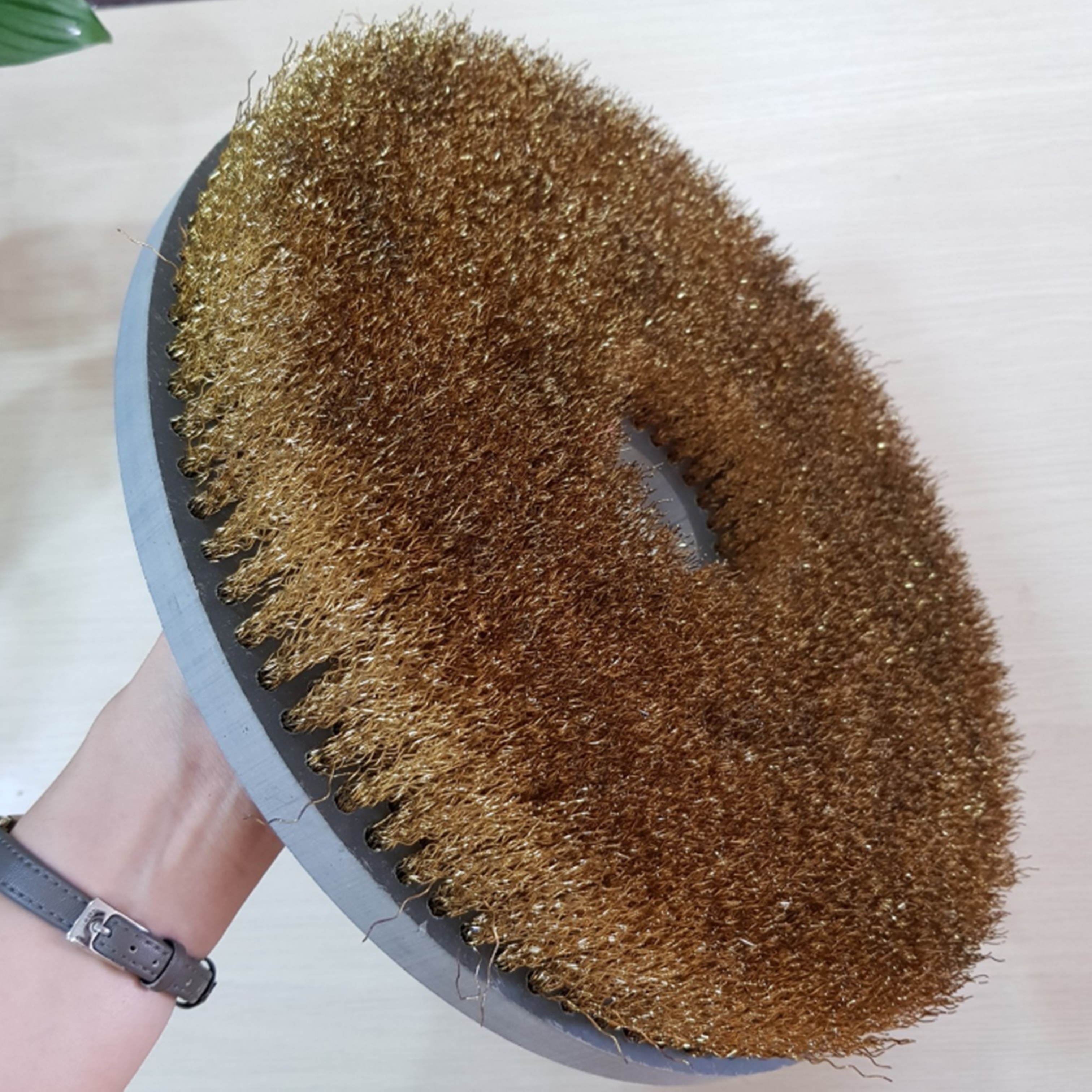 Steel wire disc brush