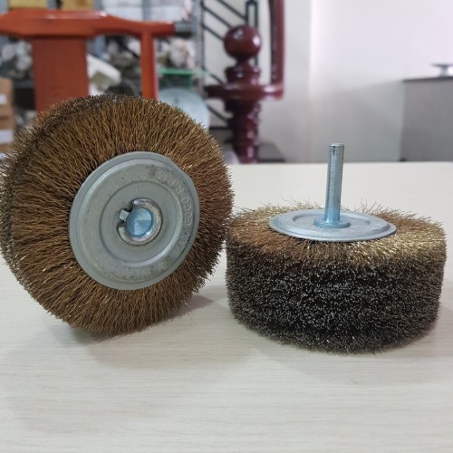 Steel wire wheel brush with shank