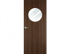 Restroom door leaves