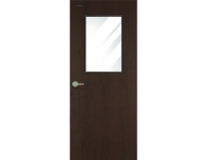 Restroom door leaves