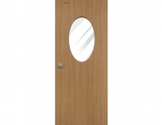 Restroom door leaves