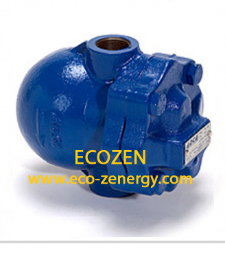 Compressed air ball float trap