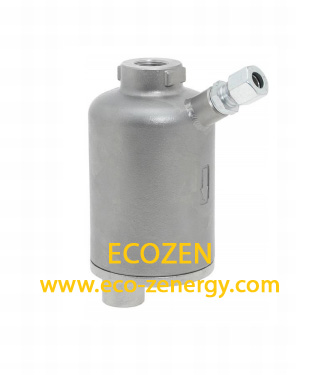 Compressed air ball float trap