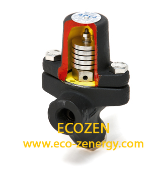 Bimetallic steam trap and air eliminator