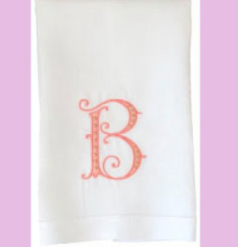 Monogrammed hand towel