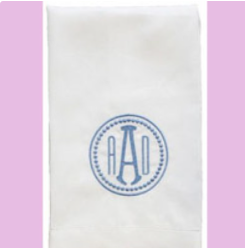 Monogrammed hand towel