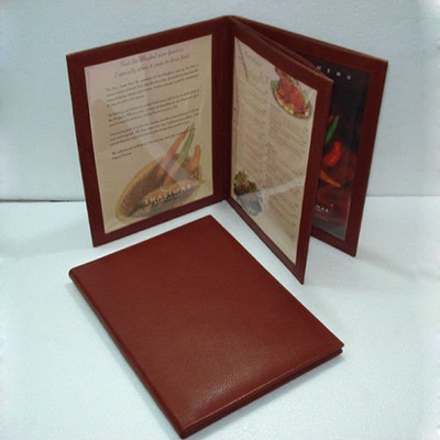 Leather menu cover