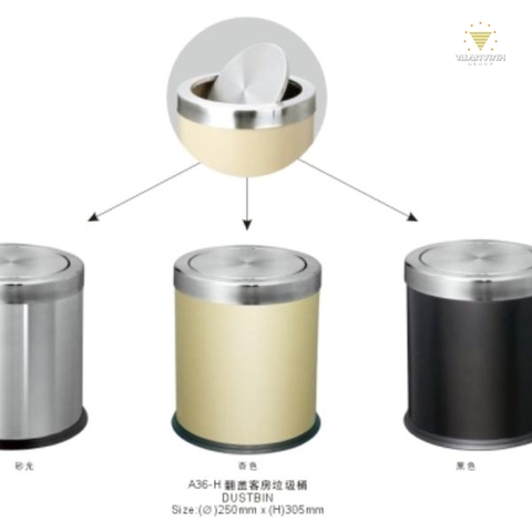 Swing-lid dust bin
