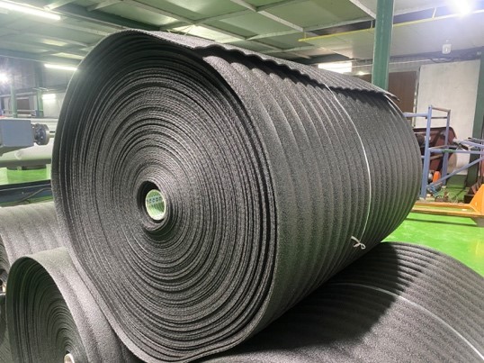 Rolled black PE foam