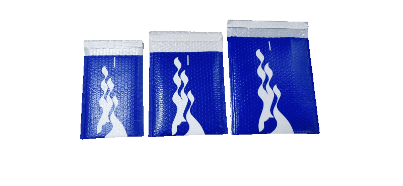 Bubble wrap bags with 2 printed colours