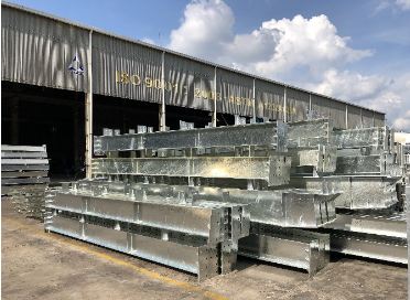 Hot-dip galvanized steel frame structure