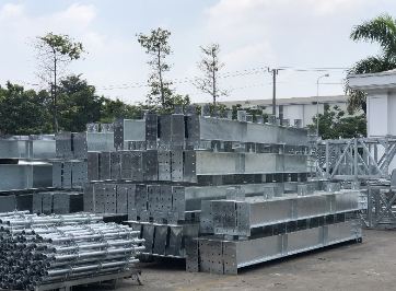 Hot-dip galvanized steel frame structure