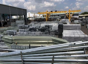 Hot-dip galvanized poles