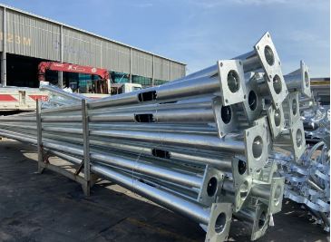 Hot-dip galvanized poles