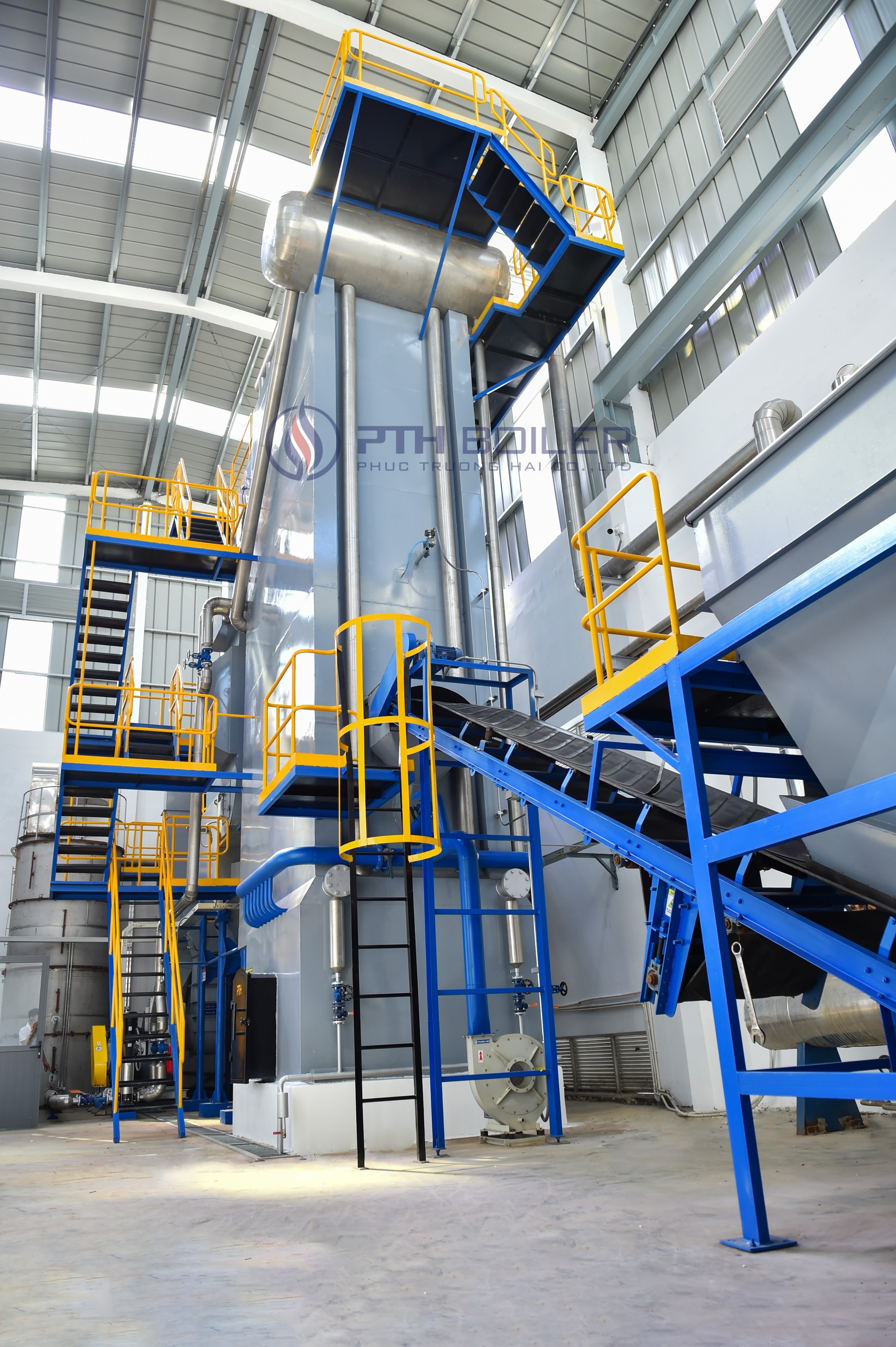 Fluidized bed fired boiler