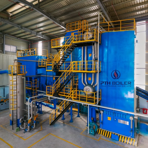 Fluidized bed fired boiler